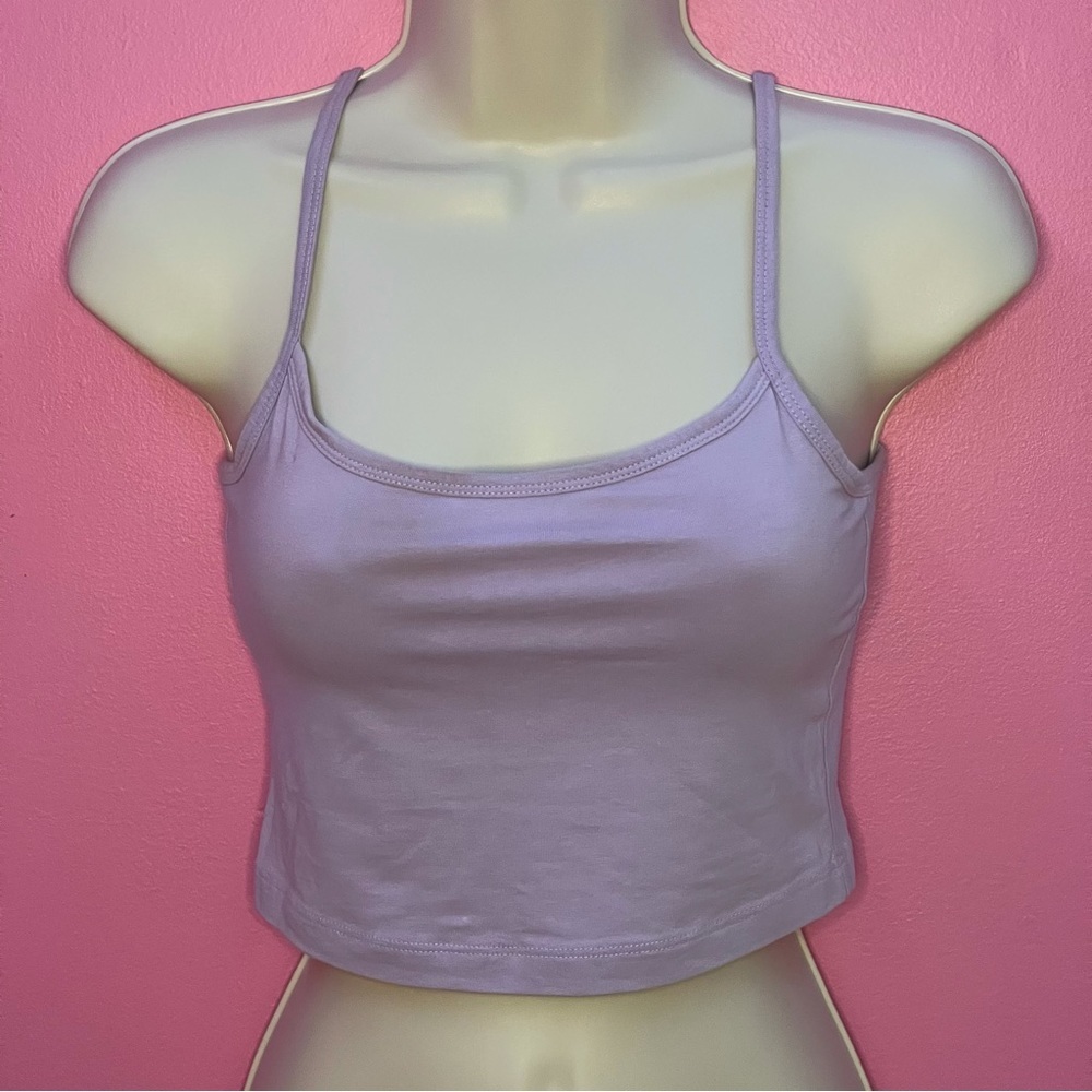 Purple Spaghetti Strap Mini Crop Top - Size small